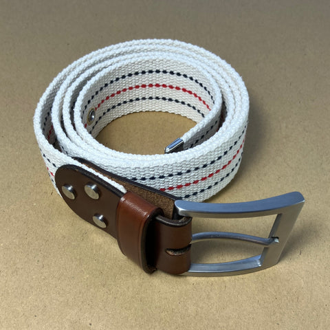 Belt "Riviera" – Cotton, Leather, Steel 