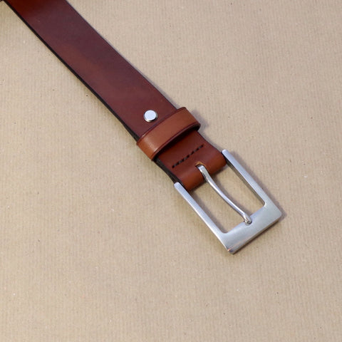 Custom made belt for men Spanish Brown