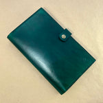 Leather cover for notebooks Racing green