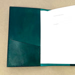 Leather cover for notebooks Racing green