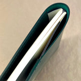 Leather cover for notebooks Racing green