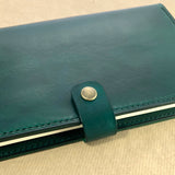 Leather cover for notebooks Racing green
