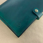 Leather cover for notebooks Racing green