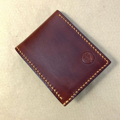 Rustic calf leather wallet "Beeswax"