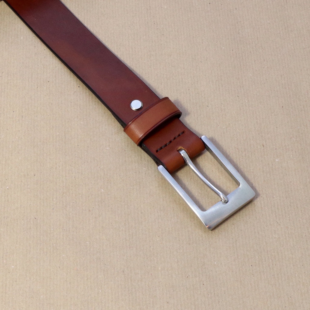 Mens Brown Leather Belt [Handmade] [Personalized]