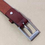 Custom made belt for men Mahogany