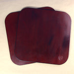 Leather mouse pad with beeswax polish