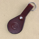 Leather and stainless steel keychain 